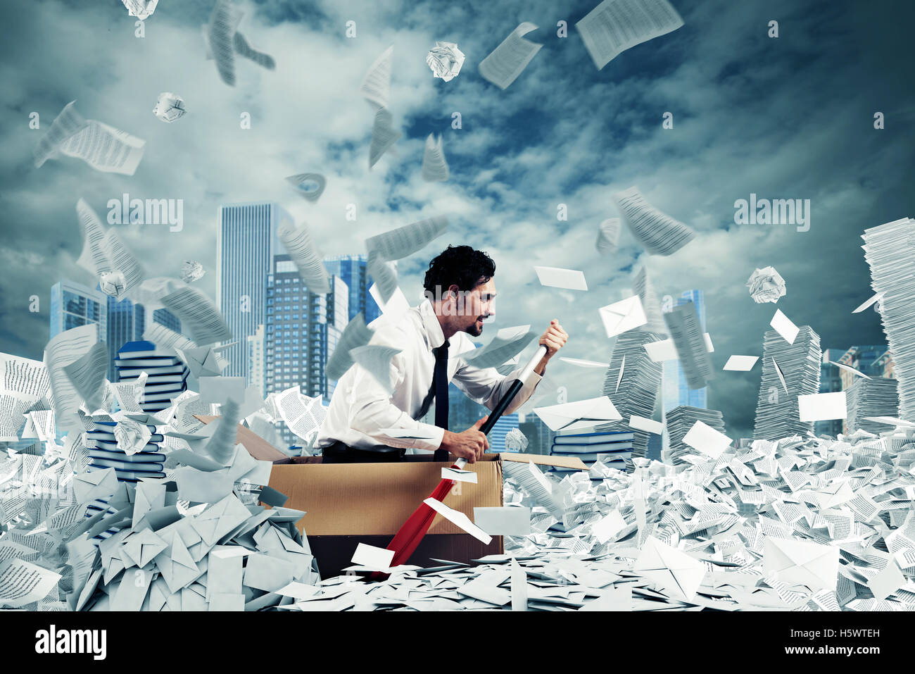 Navigare la burocrazia Foto Stock