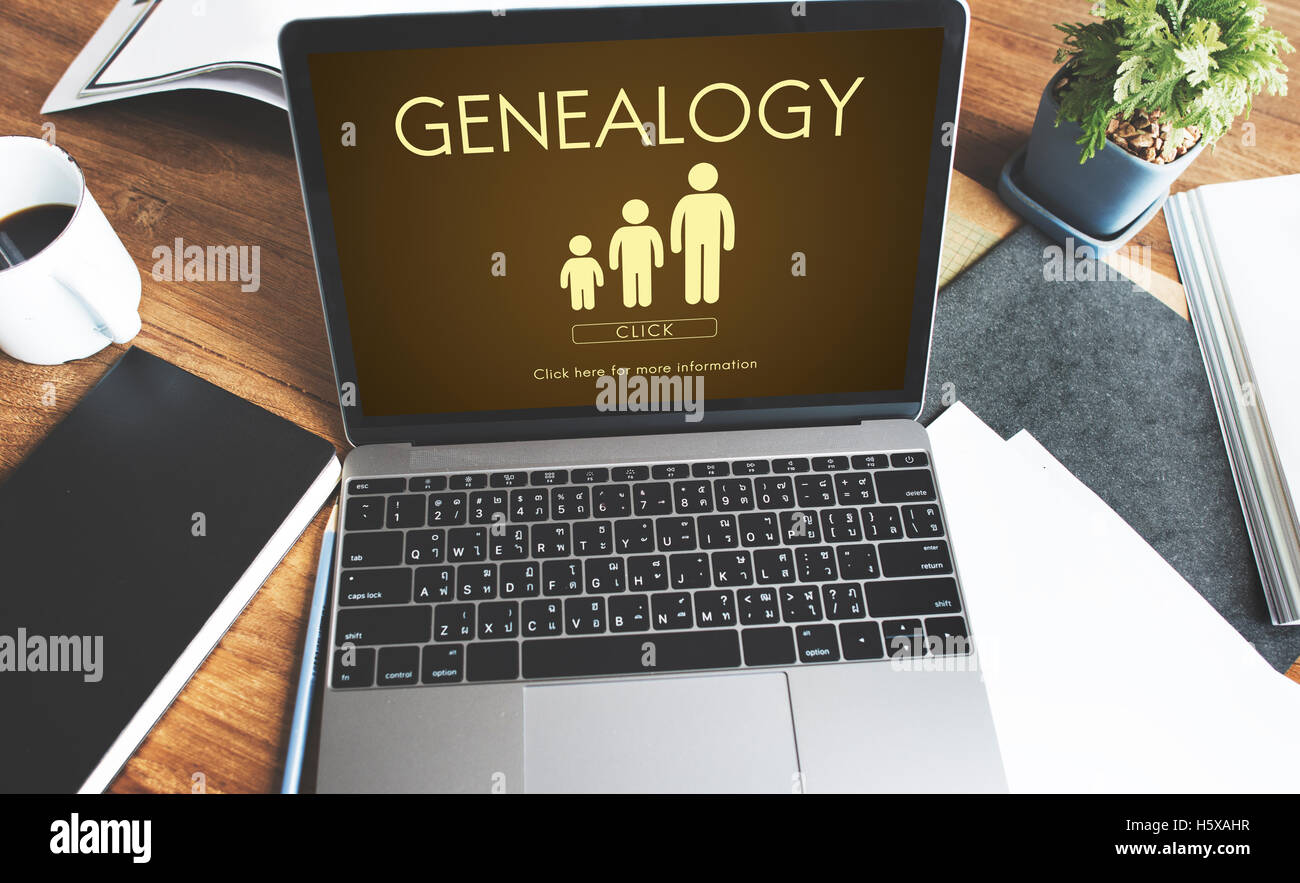 Genealogia della famiglia rapporto generazioni Concept Foto Stock