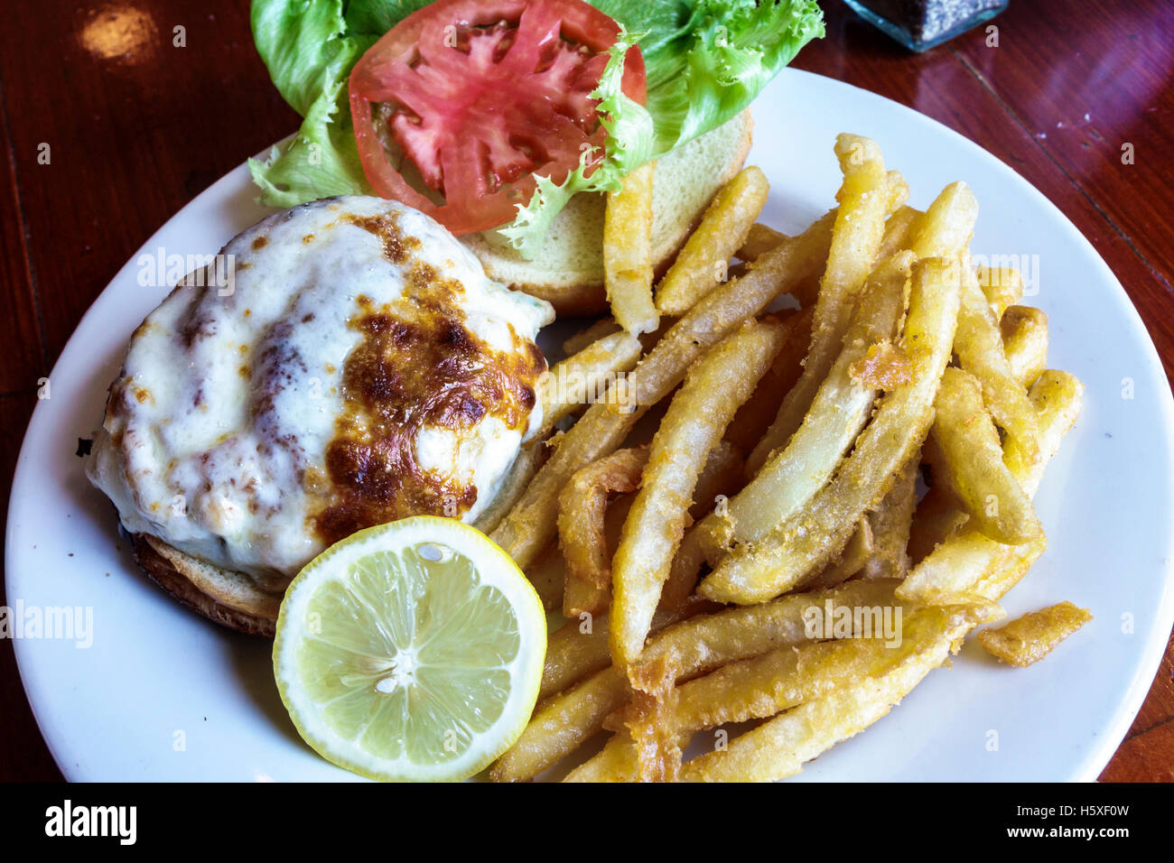 St. Augustine Florida, O. C. White's Seafood & Spirits, ristorante, ristoranti, ristoranti, ristoranti, caffè, specialità di pesce, interni, sandwich di pesce, cucina francese Foto Stock