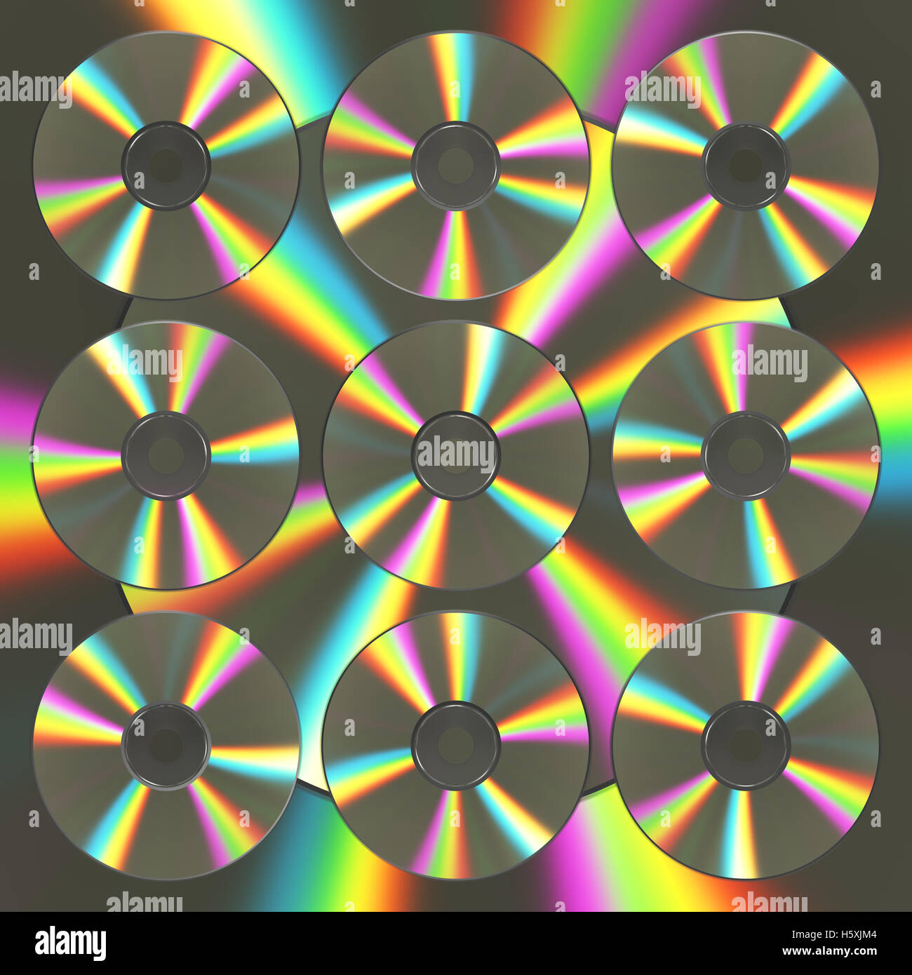 Lo sfondo da CD e dischi DVD Foto Stock