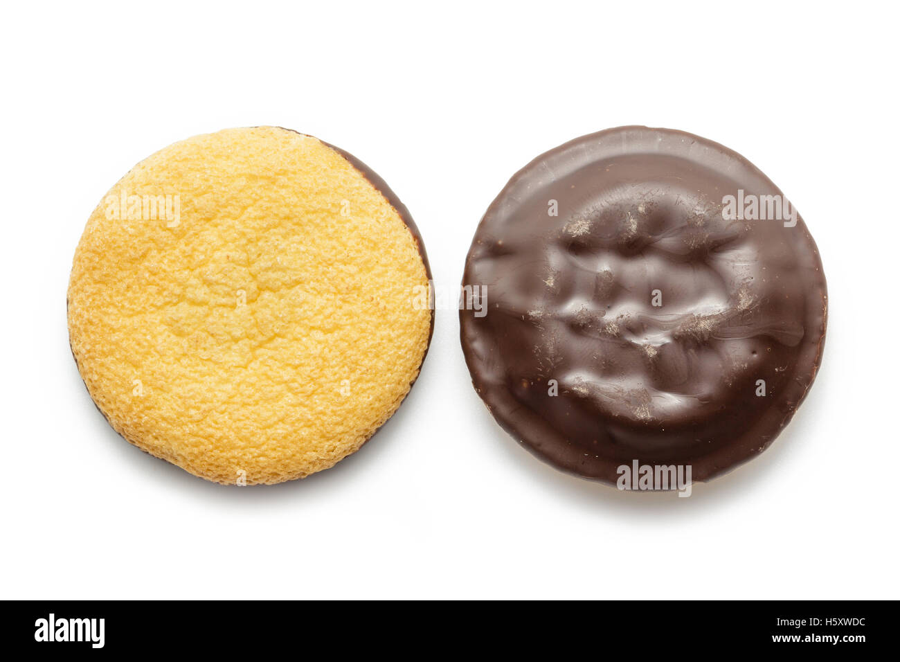 Giaffa deliziose torte. Biscotti ricoperti di cioccolato fondente e riempiti con marmellata di arance. Foto Stock