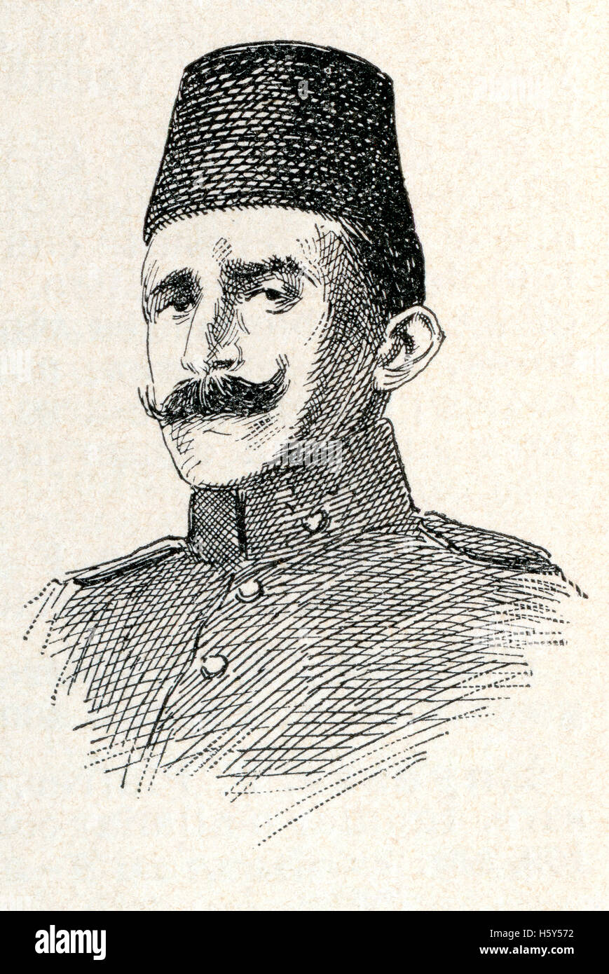Ismail Enver Pascià, 1881 - 1922. Ottoman ufficiale militare e un leader del 1908 giovani Turk rivoluzione. Foto Stock