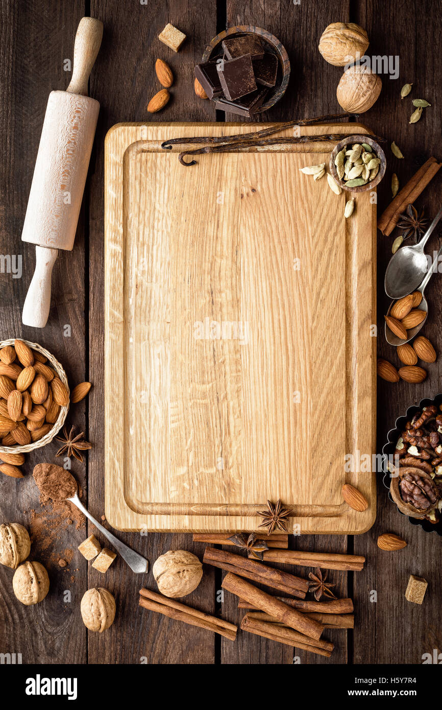Sfondo culinario per natale la cottura Foto Stock