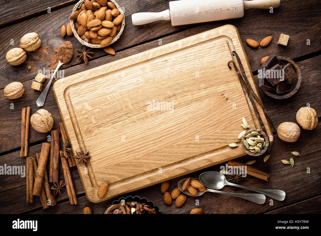 Sfondo culinario per natale la cottura Foto Stock