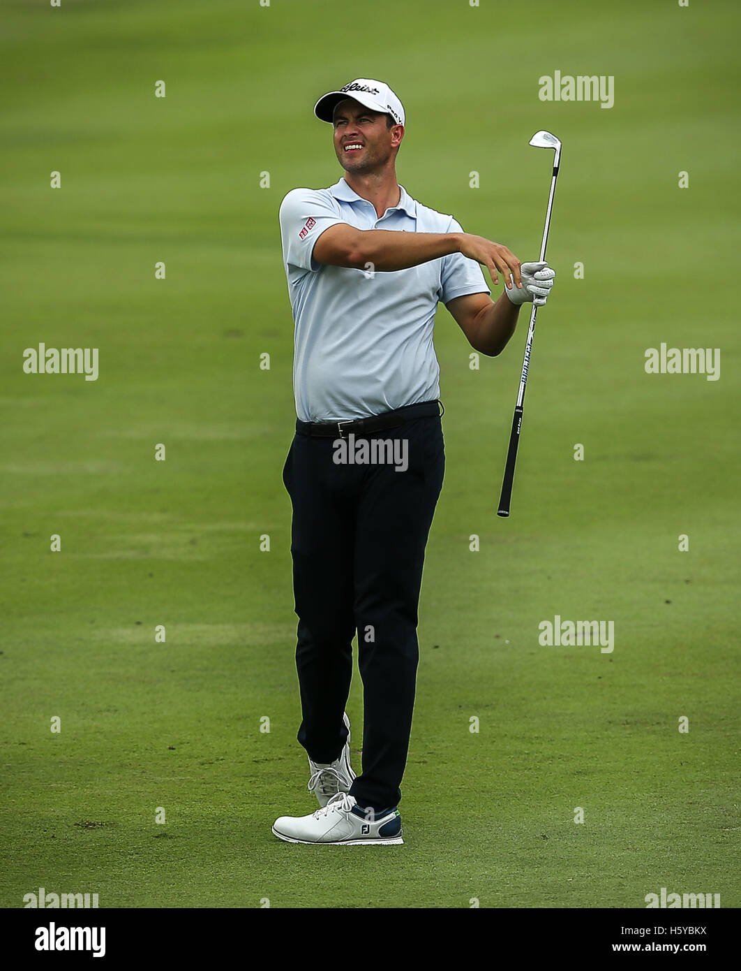 Kuala Lumpur, Malesia. Il 21 ottobre, 2016. Adam Scott di Australia durante il secondo turno di salita 2016 Classic torneo di golf al TPC a Kuala Lumpur il 21 ottobre 2016. Credito: nufa qaiesz/Alamy Live News Foto Stock