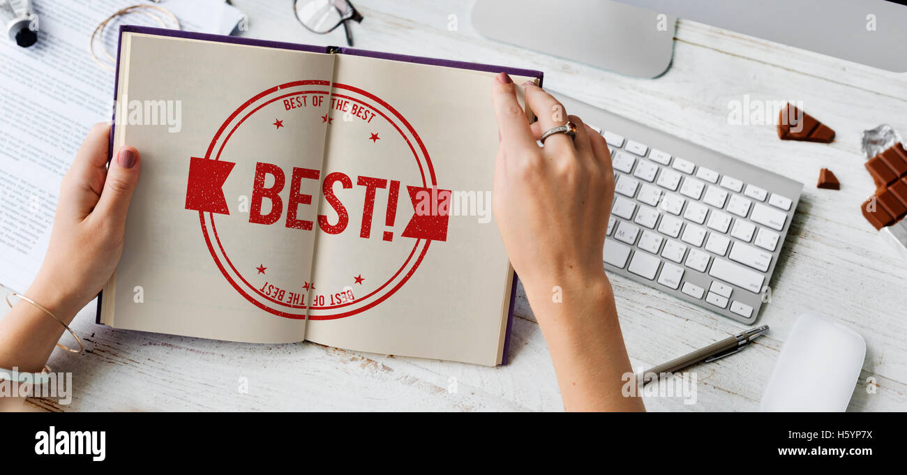 Best Choice Award migliori vincente il concetto di adempimento Foto Stock