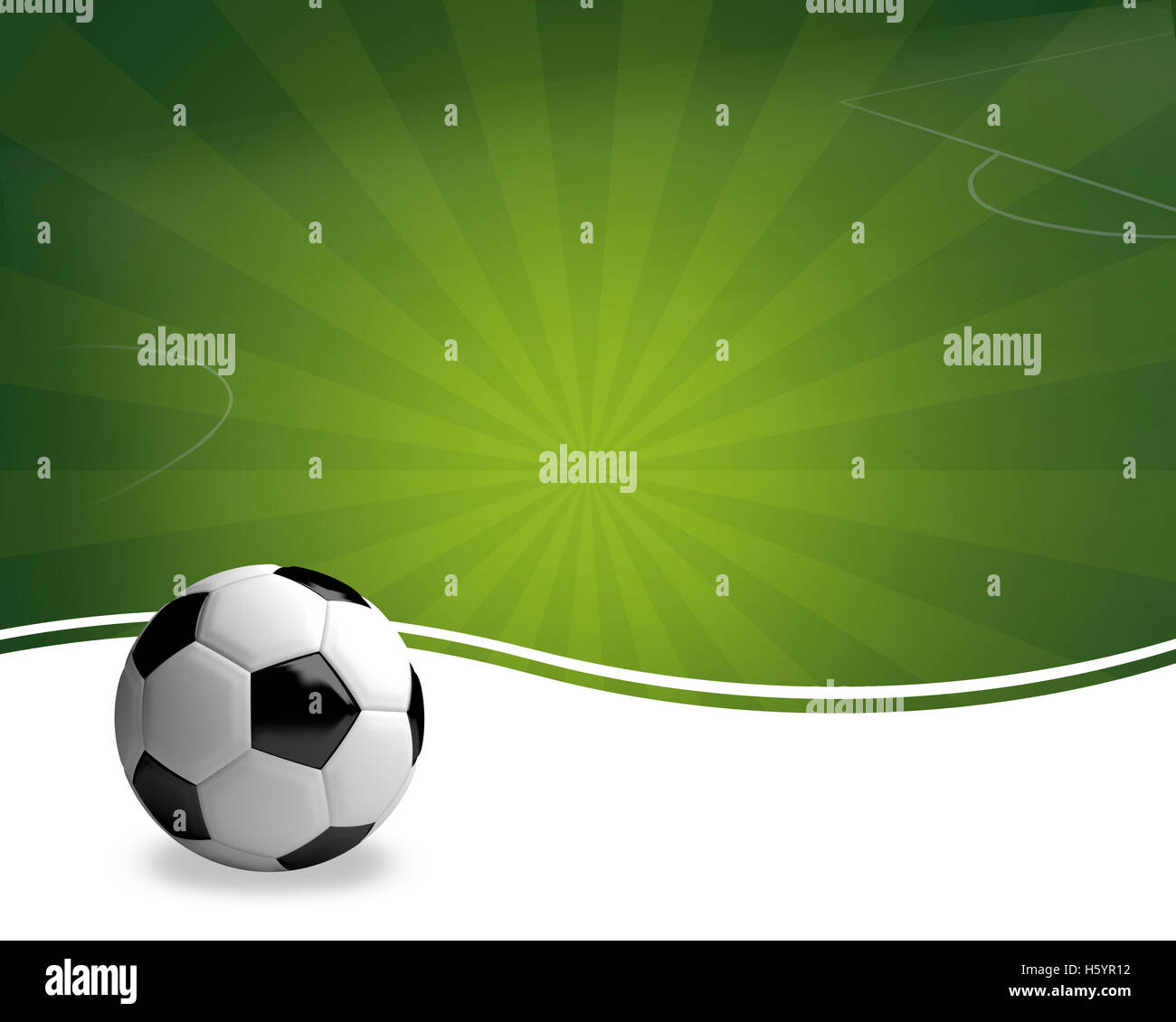 Fussball Hintergrund progettazione 3D render Foto Stock