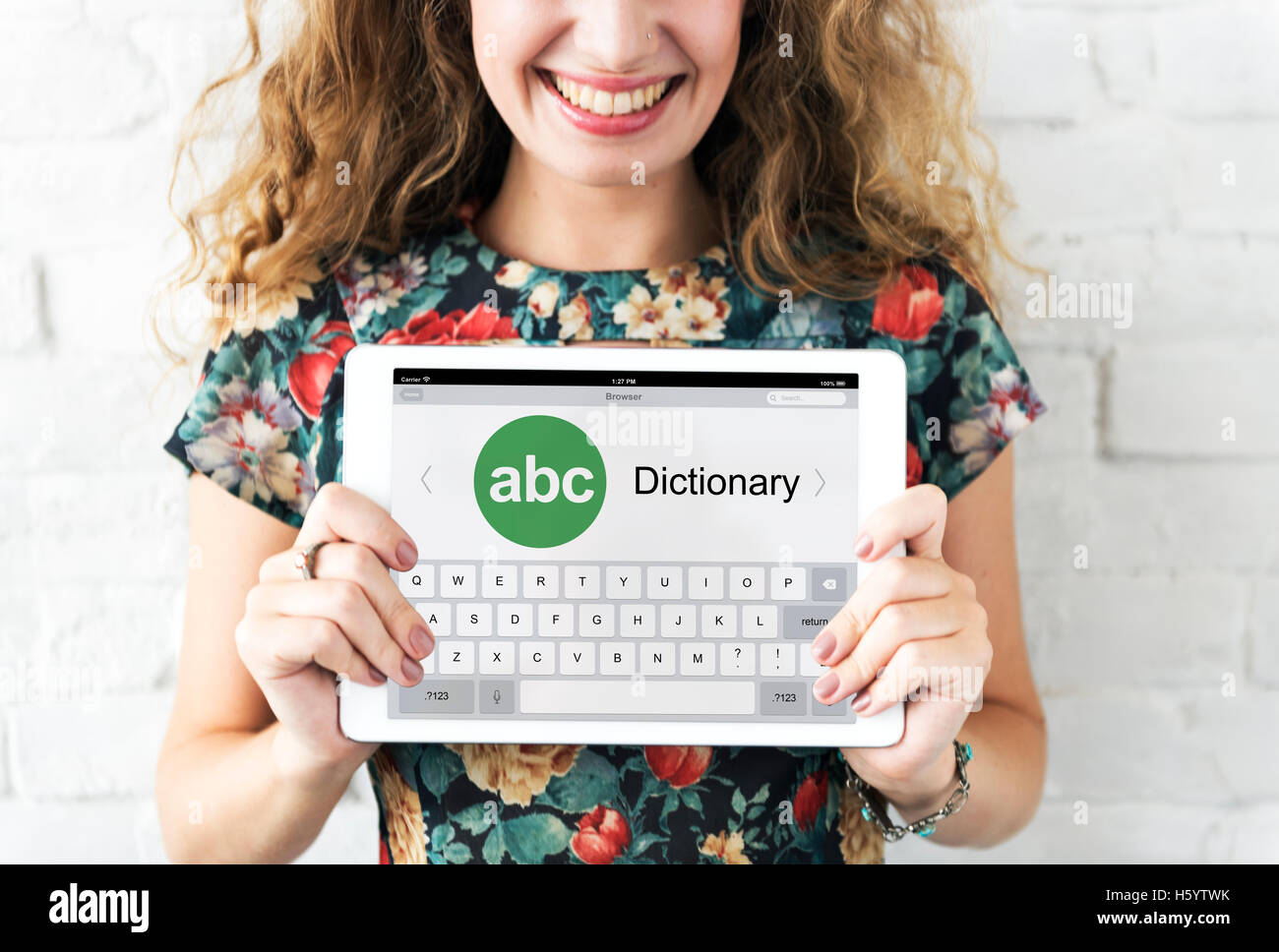 Traduttore Lingua dizionario concetto interprete Foto Stock