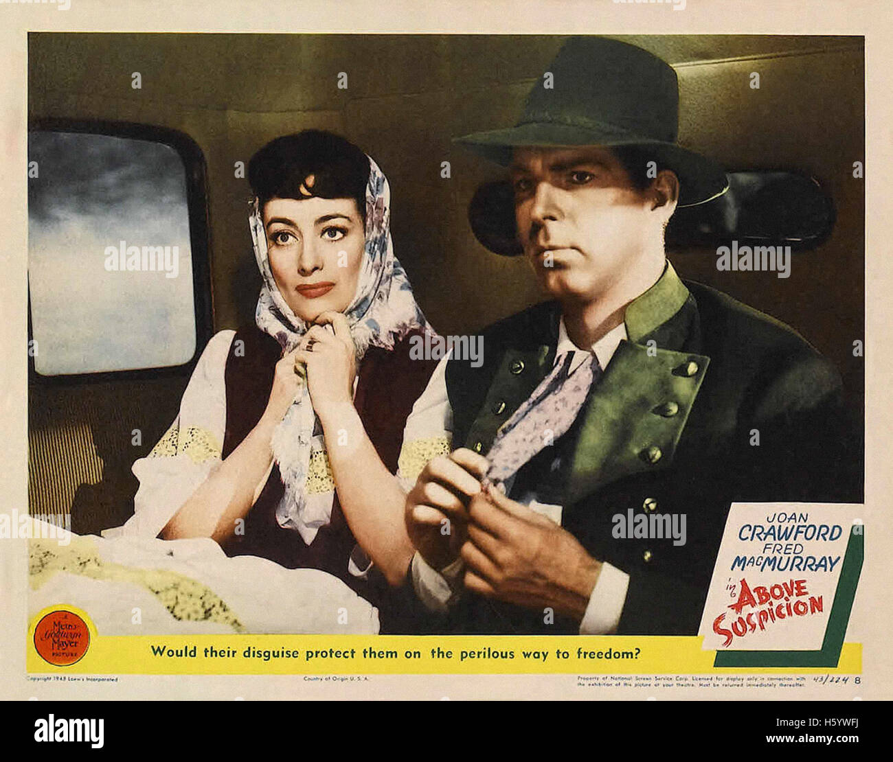 Al di sopra di ogni sospetto (1943) - poster del filmato Foto Stock