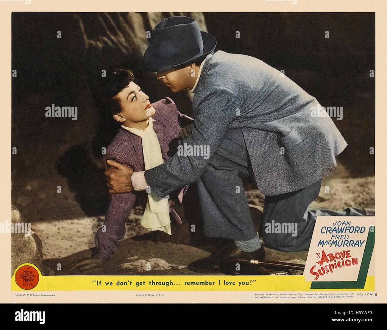 Al di sopra di ogni sospetto (1943) - poster del filmato Foto Stock