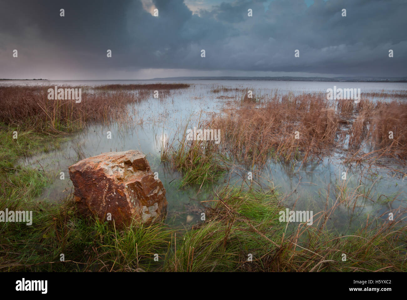 L'estuario Loughor Foto Stock