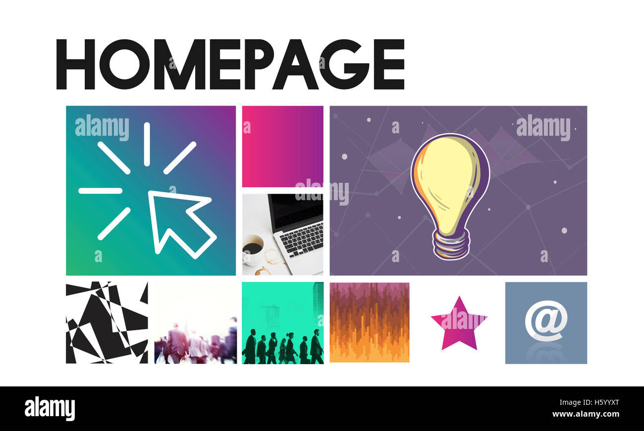 Sito Web Design Software di interfaccia utente Media WWW Concept Foto Stock