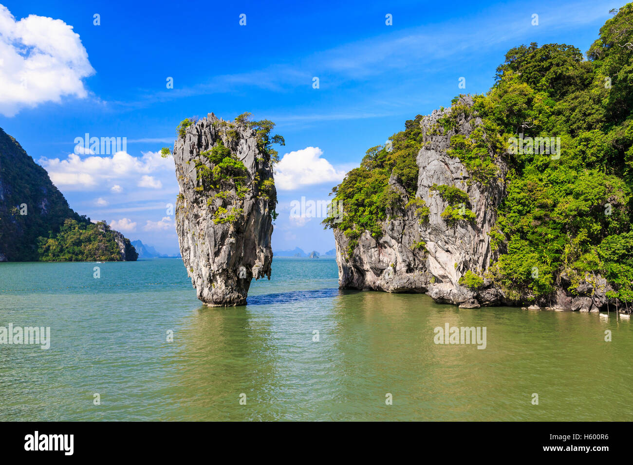 James Bond Island nella Baia di Phang Nga, Thailandia Foto Stock
