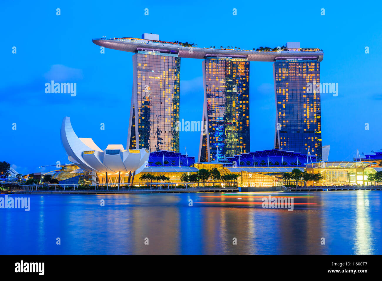 Lo skyline di Singapore. Foto Stock
