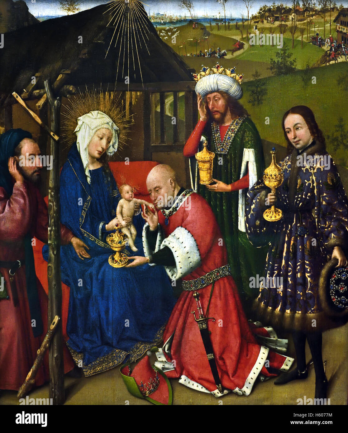 Il culto dei Re 1434Maestro della leggenda di Santa Lucia 1475-1505 Foto Stock