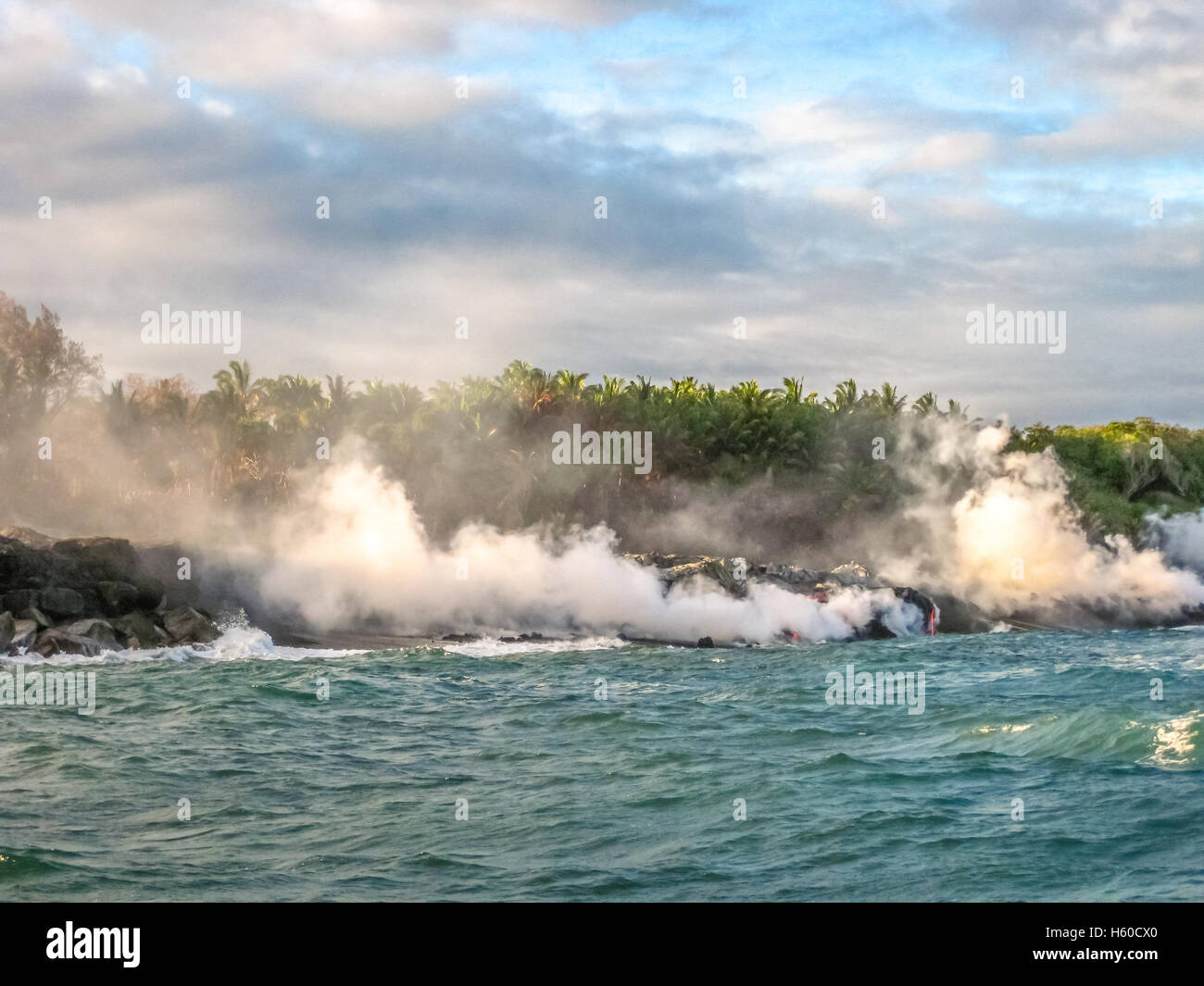 Attività vulcanica Hawaii Foto Stock