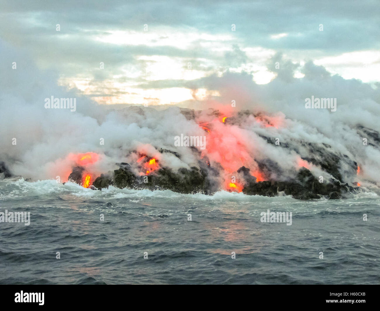 Attività vulcanica Hawaii Foto Stock