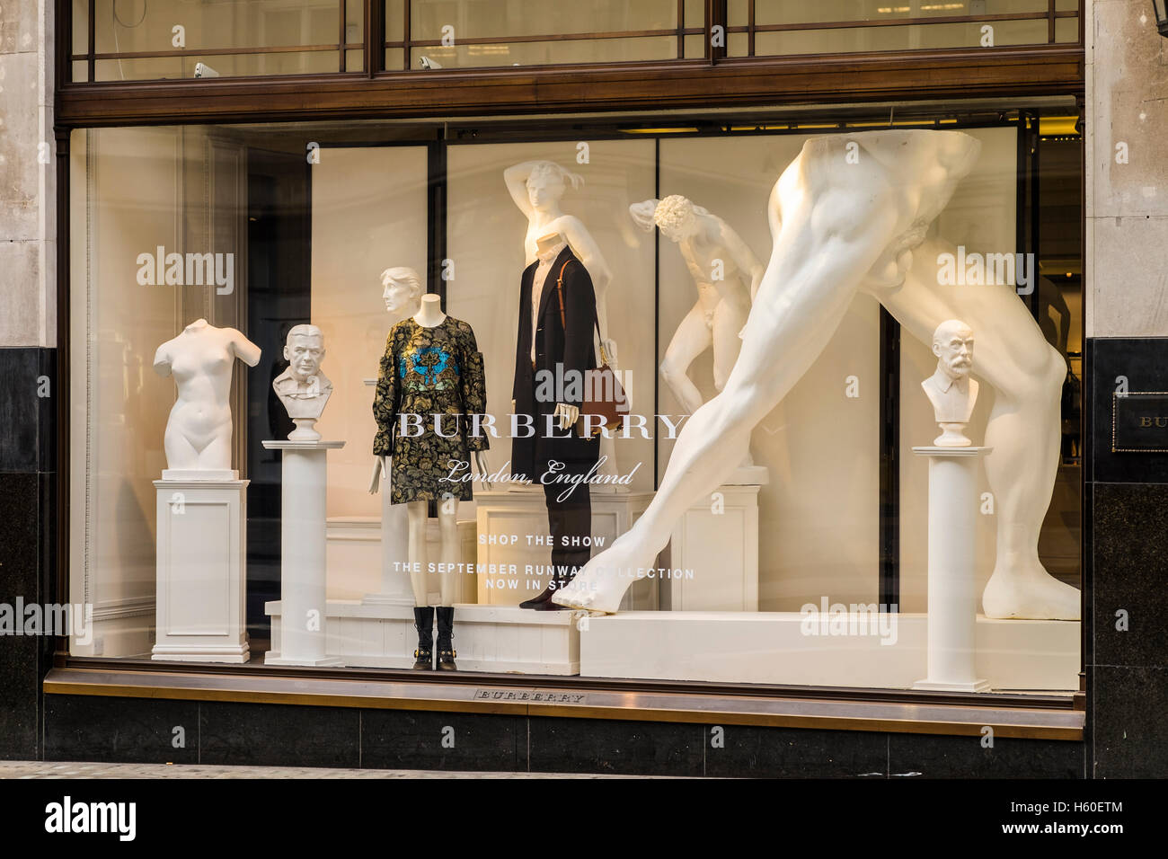 Burberry store, Regent Street, Londra, Inghilterra, Regno Unito Foto Stock