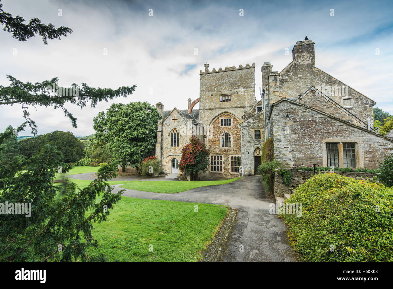 Buckland Abbey Gardens in autunno nel Devon, Regno Unito. British Heritage site. Foto Stock