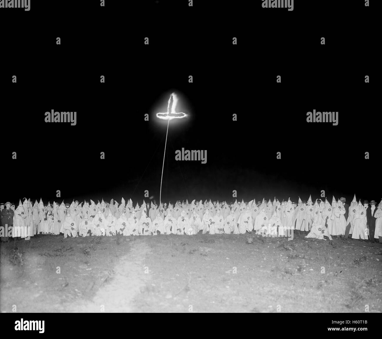 Ku Klux Klan Incontro di notte, Washington DC, Stati Uniti d'America, nazionale foto Azienda, Giugno 1922 Foto Stock