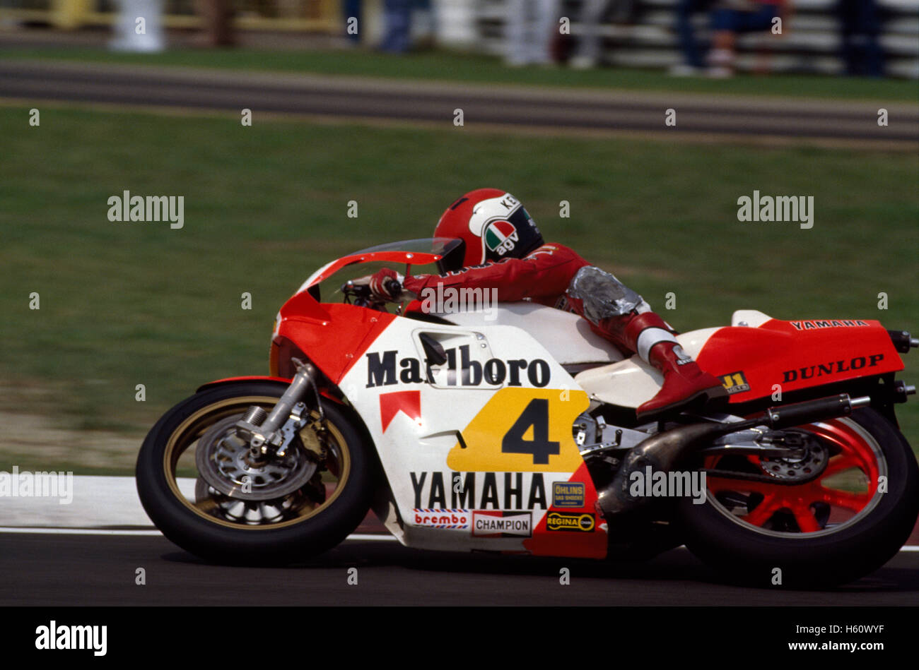 Kenny Roberts. 1983 San Marino Gran Premio di Motociclismo Foto Stock