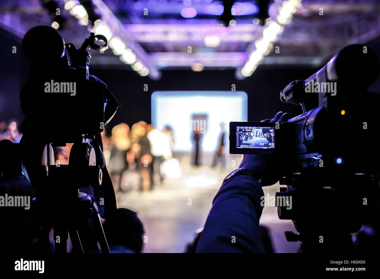 Fashion Show, pista Show, passerella evento broadcast televisivo Foto Stock