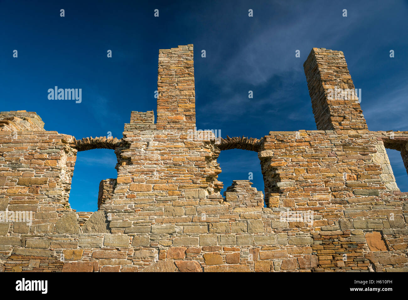 Le rovine del Palazzo Ducale in Birsay, Orkney continentale, Scotland, Regno Unito Foto Stock