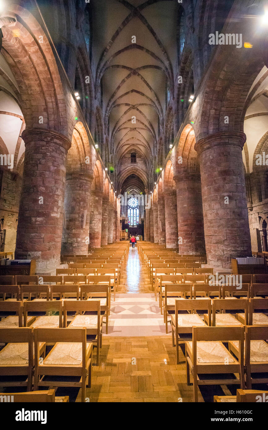 L'interno di San Magnus Cathedral a Kirkwall, Orkney continentale, Scotland, Regno Unito Foto Stock