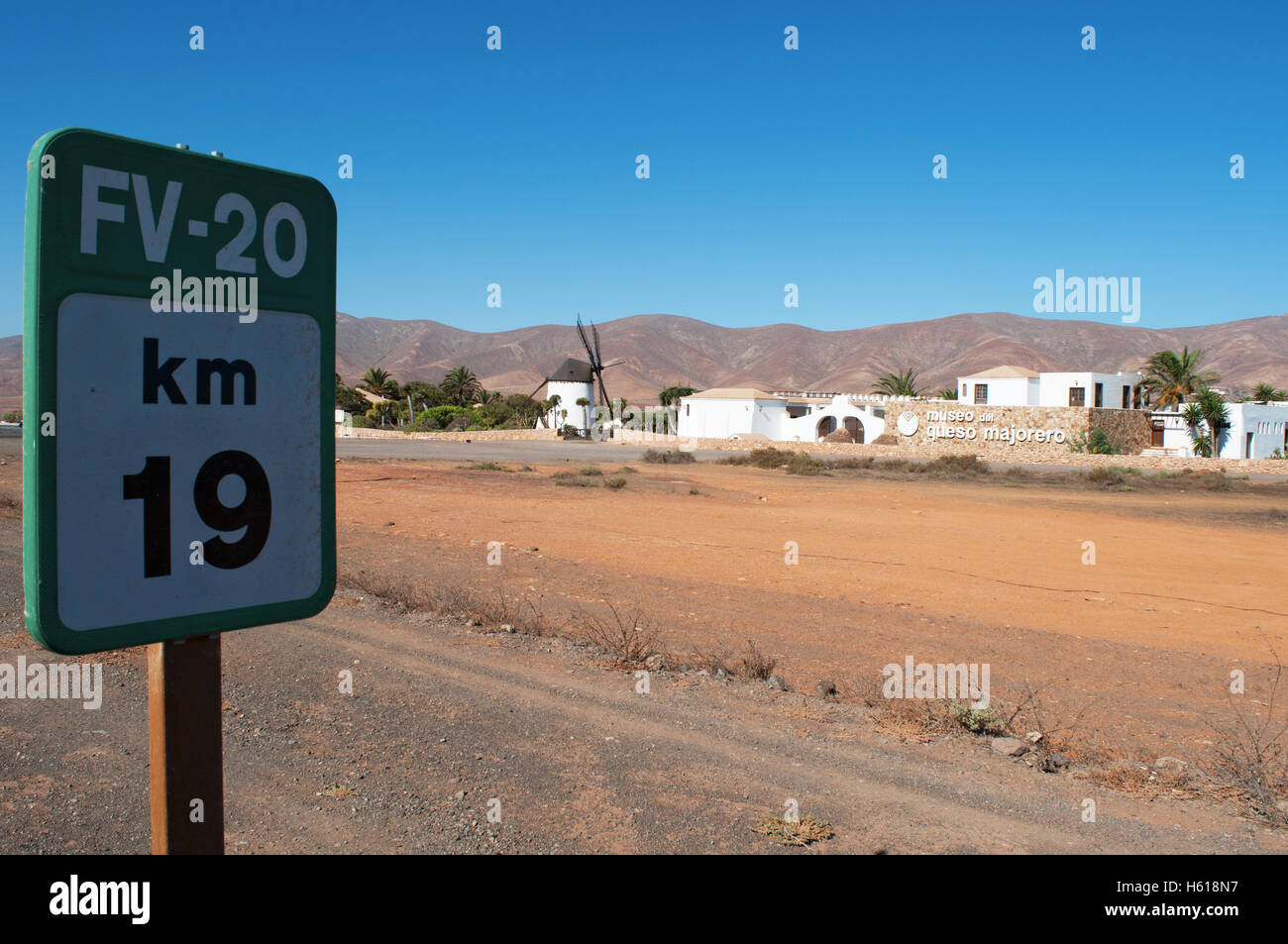 Fuerteventura Isole Canarie, Nord Africa, Spagna: vista del Museo del Queso Majorero, il formaggio Majorero museo nel comune di Antigua Foto Stock