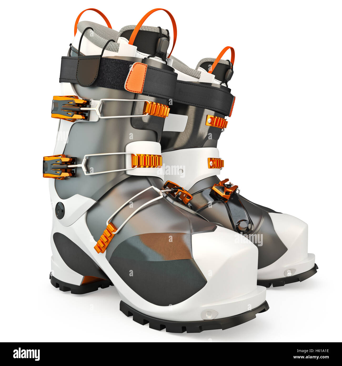 Scarponi da sci 3d Foto Stock