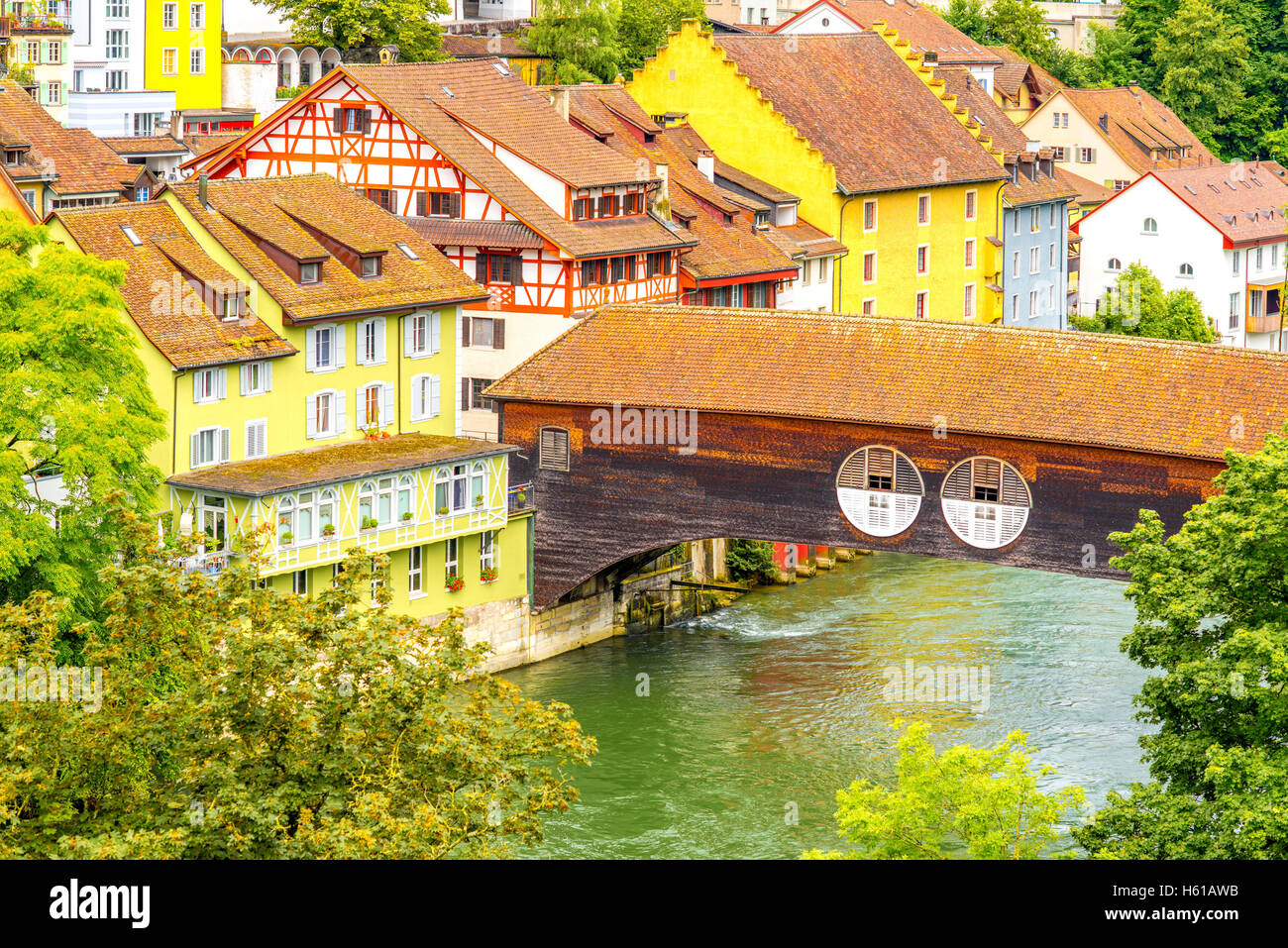 Baden città vecchia in Svizzera Foto Stock