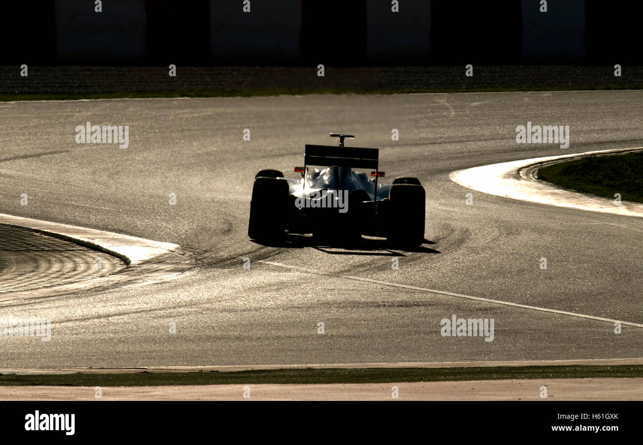 Motorsports, Formula 1 i test sul Circuito de Catalunya race track a Barcellona, Spagna, Europa Foto Stock