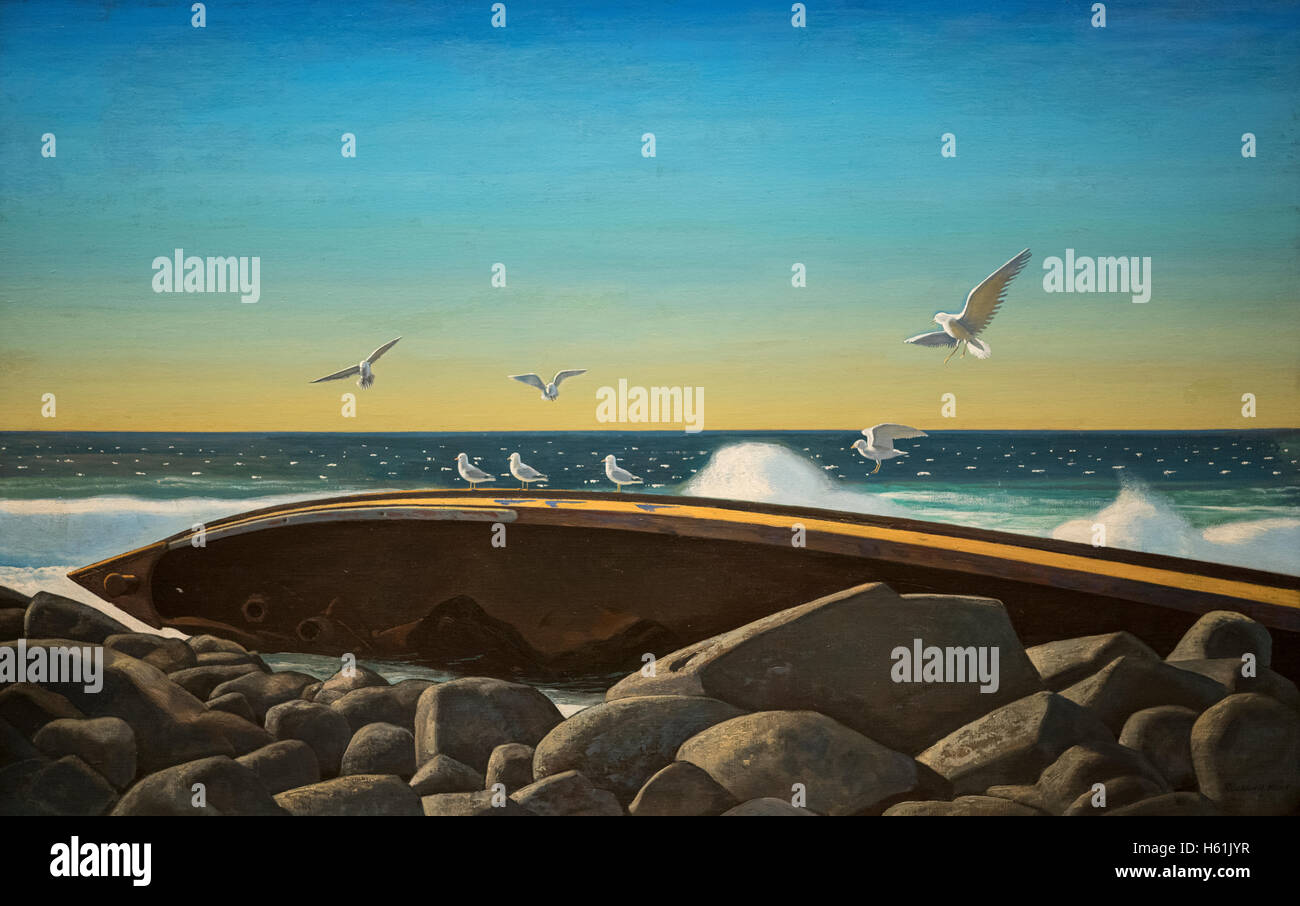 Relitto del D.T. SHERIDAN (ca 1949-1953) ROCKWELL KENT (1882-1971) PORTLAND MUSEO DI ARTE PORTLAND Foto Stock