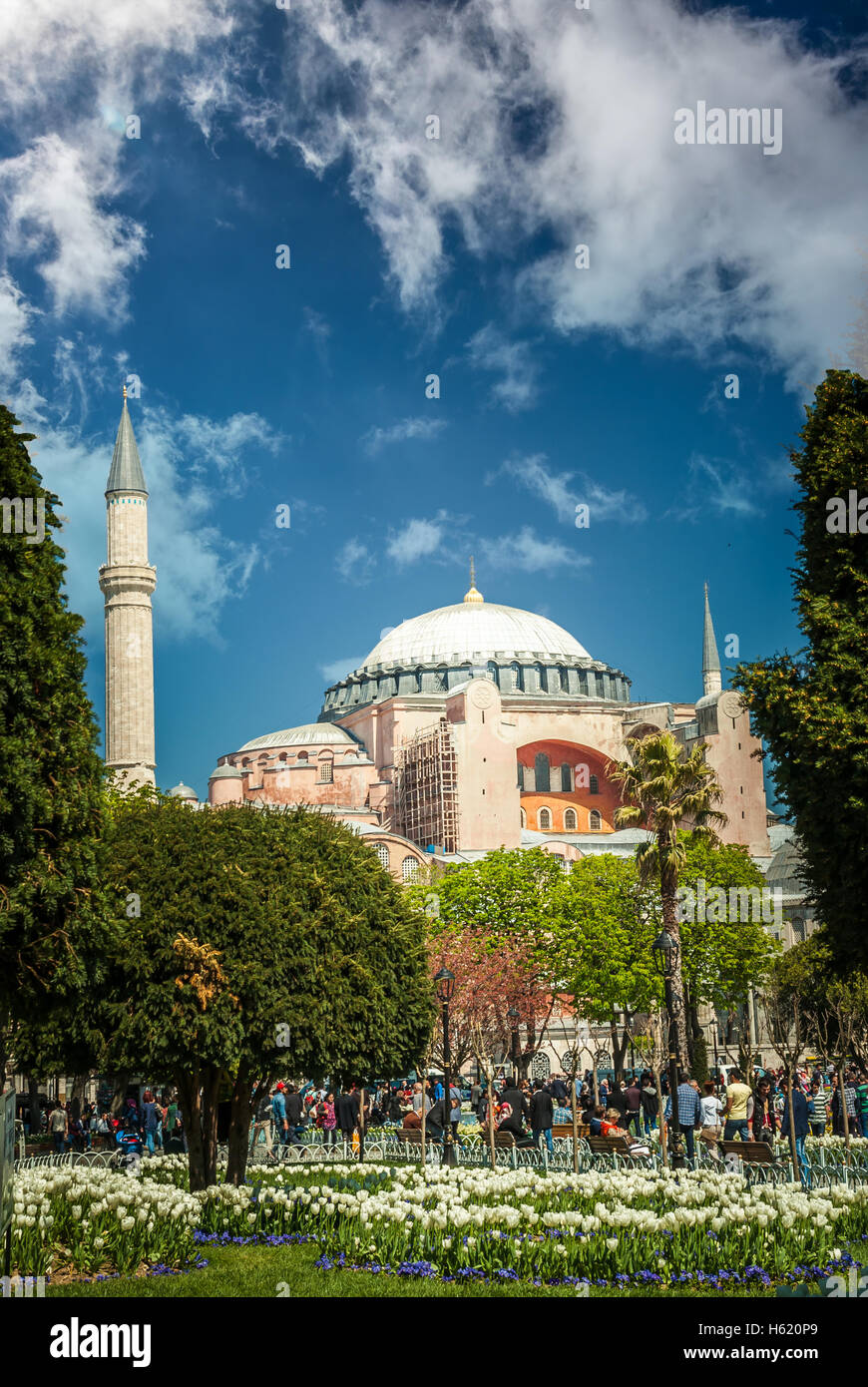 Museo Hagia Sophia, Istanbul, Turchia. Aya Sofia esterno della moschea di Istanbul, Turchia Foto Stock