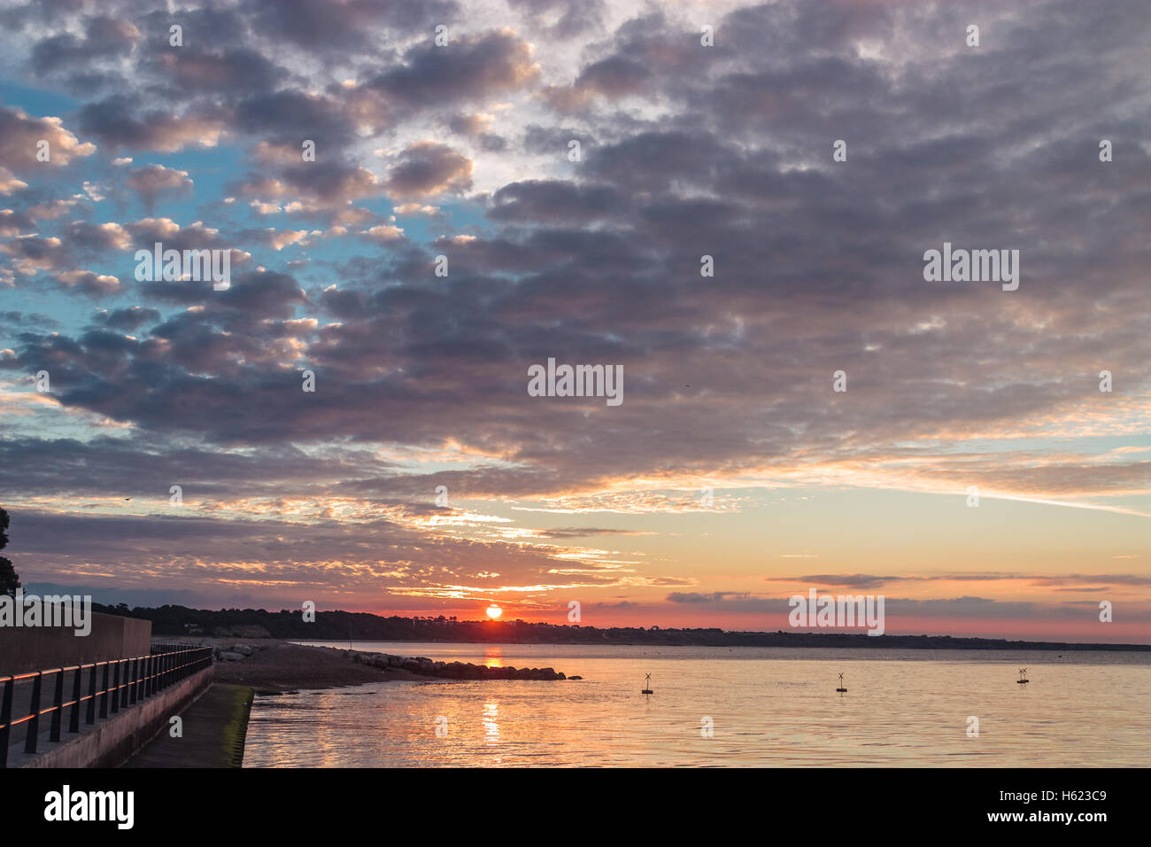 Sunrise Mudeford Quay Dorset Foto Stock