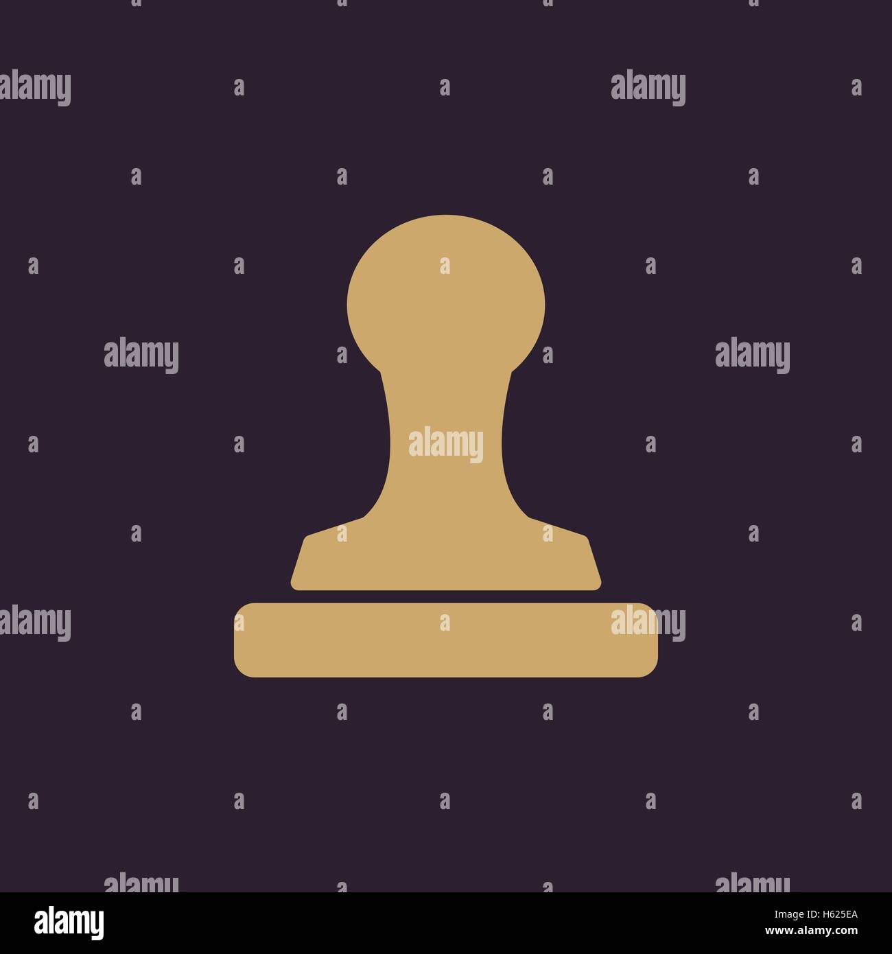 L'icona del timbro. Cliche simbolo. Appartamento Illustrazione Vettoriale