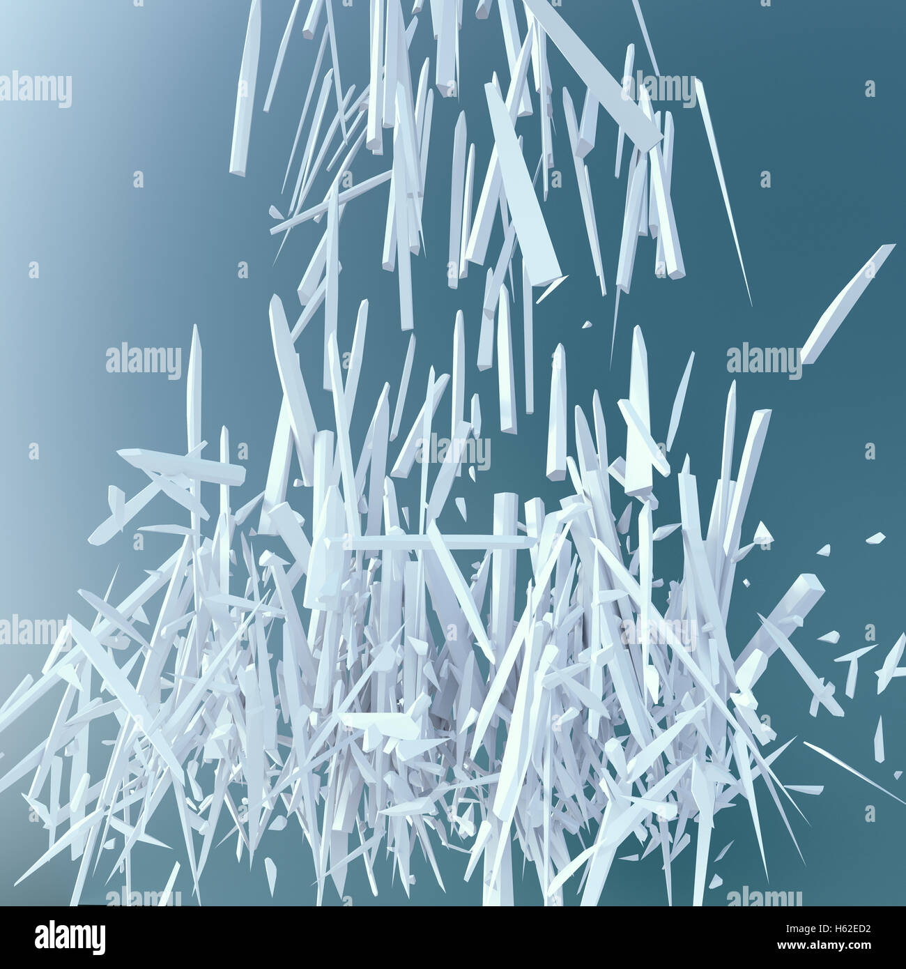 Ultime schegge, rendering 3D Foto Stock