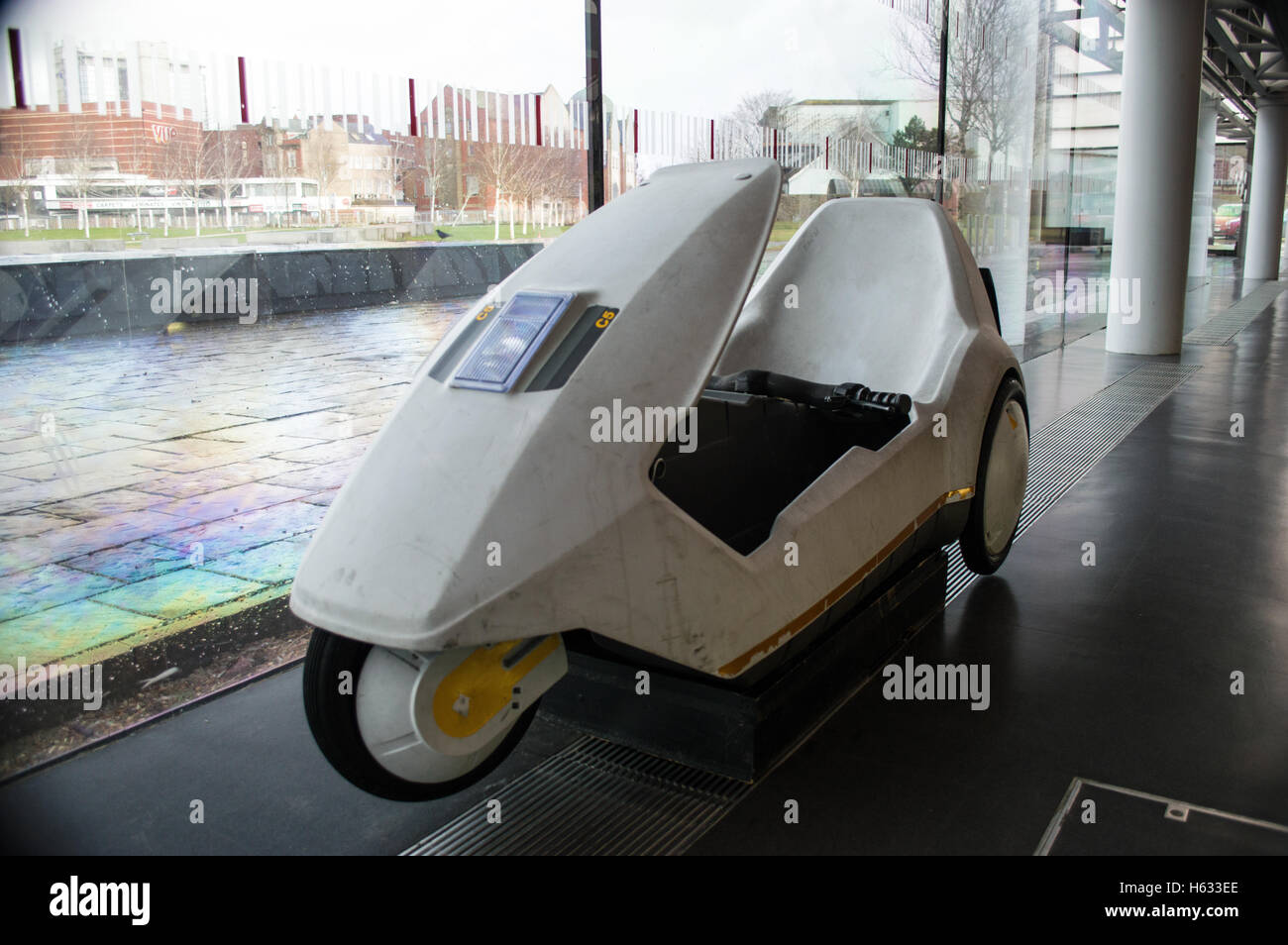 Industria, industriali, patrimonio, Sinclair C5 a Swansea Maritime Museum Foto Stock