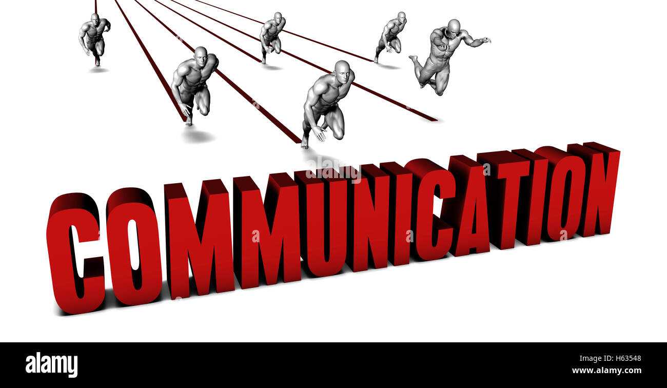 Una migliore comunicazione con un Business Team Racing Concept Foto Stock