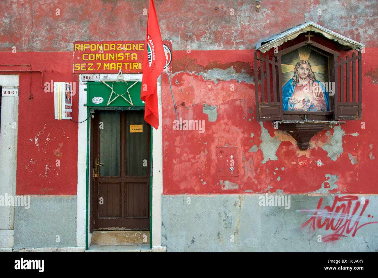 Comunista edificio sede in Venezia, Italia Foto Stock