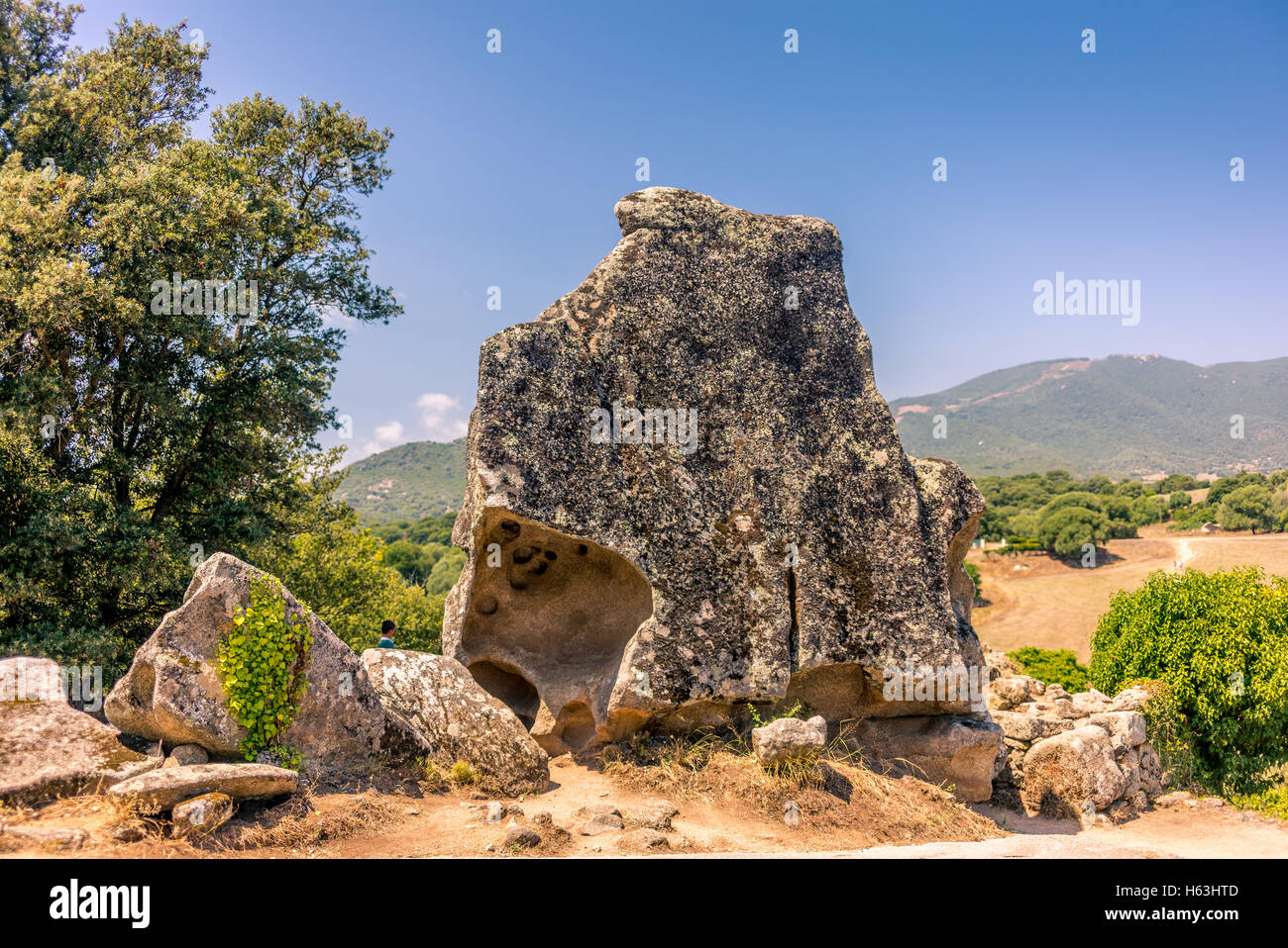 A forma di animale strane formazioni rocciose in Corsica - 1 Foto Stock