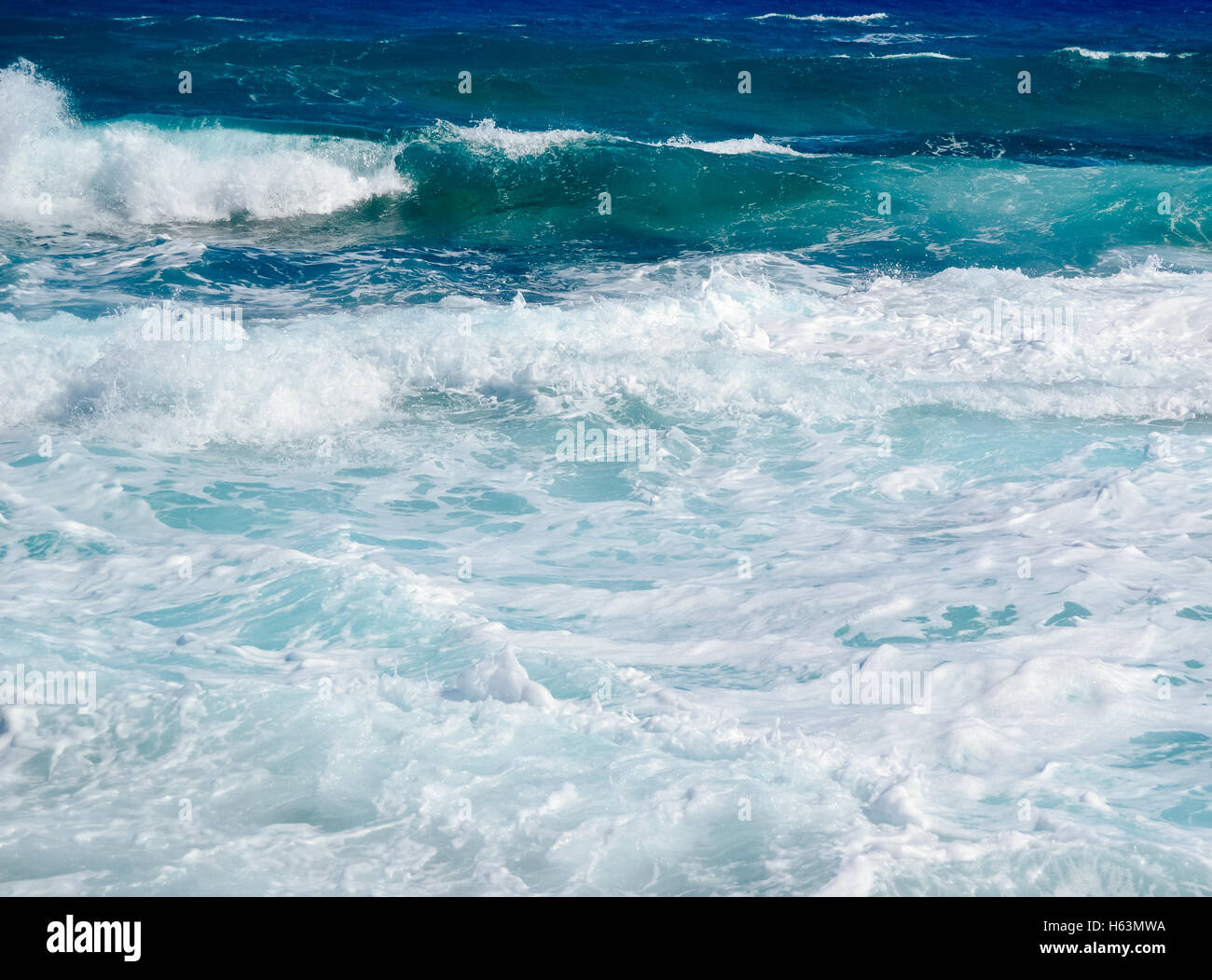 Mare blu di Cipro Foto Stock
