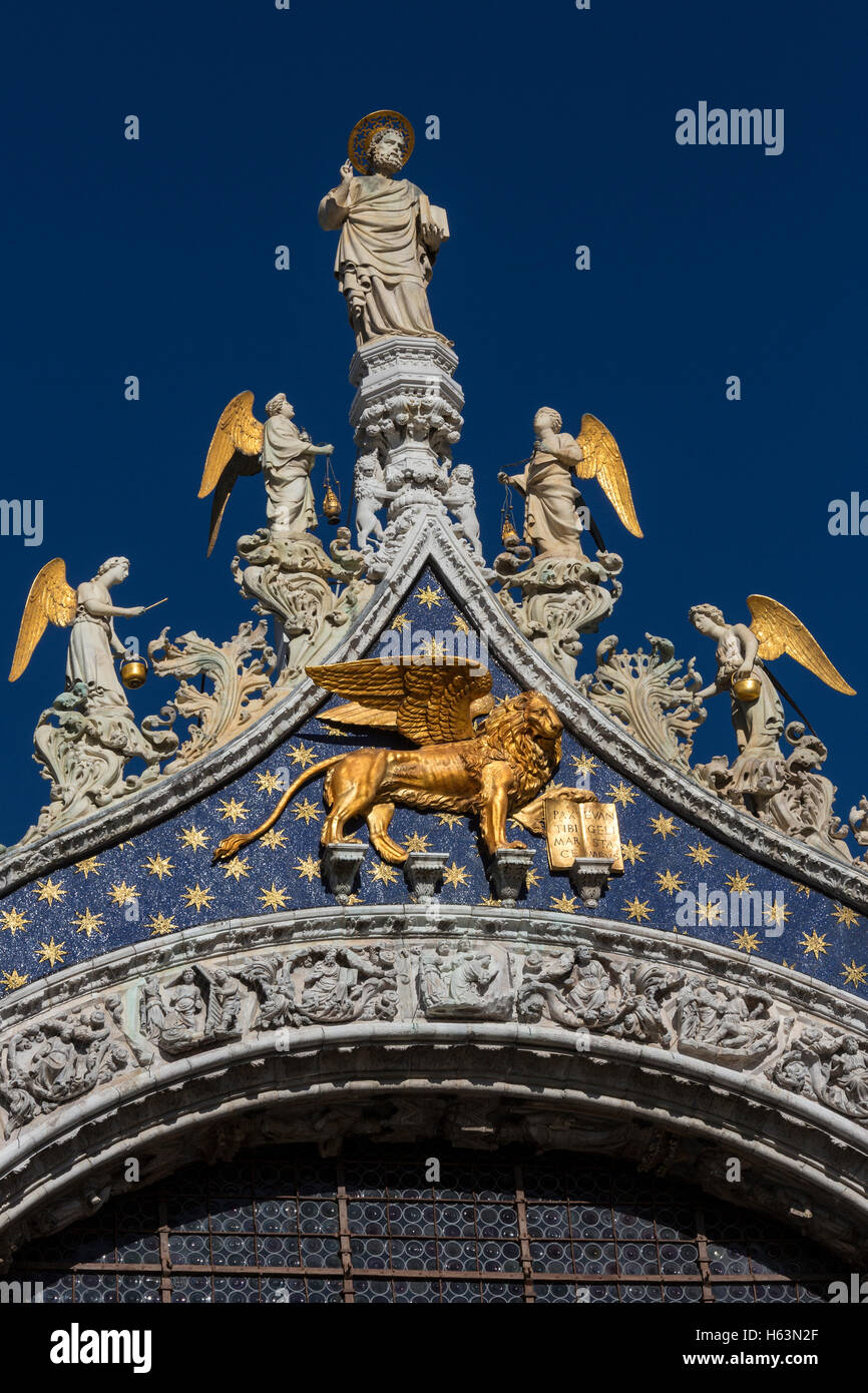 La Basilica di San Marco a Venezia nel nord Italia. La Basilica Cattedrale Patriarcale di San Marco Foto Stock