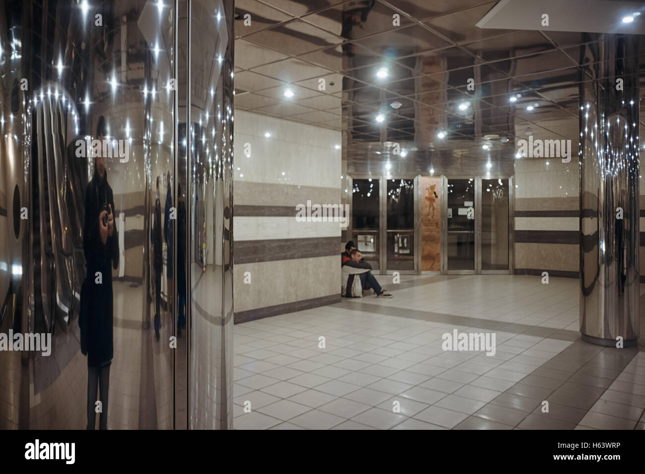 Foto a piedi mosca Foto Stock