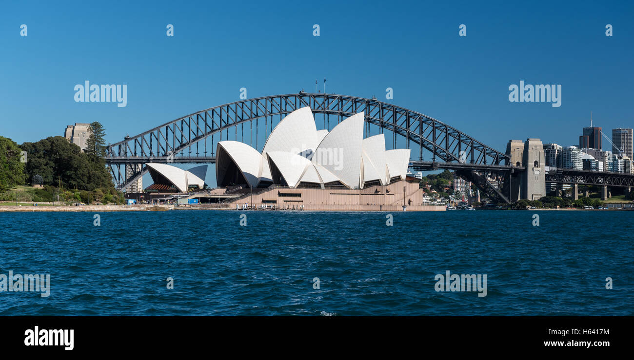 Sydney Opera House e Harbour Bridge Foto Stock