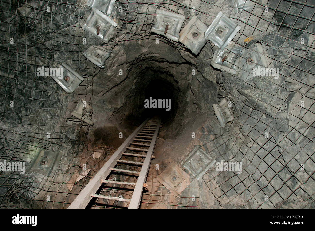 Mina sotterranea Escapeway Tunnel Foto Stock