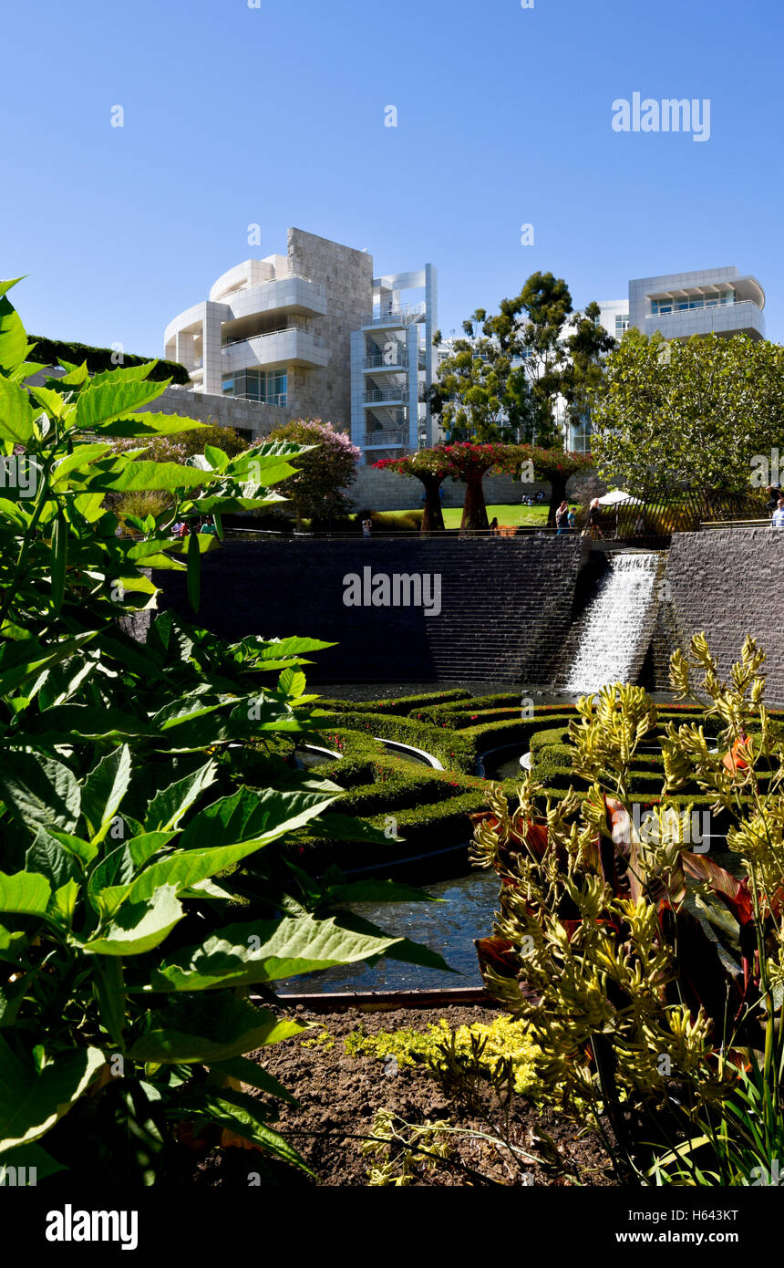 Il Getty Center di Los Angeles, California, è un campus di Getty Museum e altri programmi del Getty Trust. Foto Stock