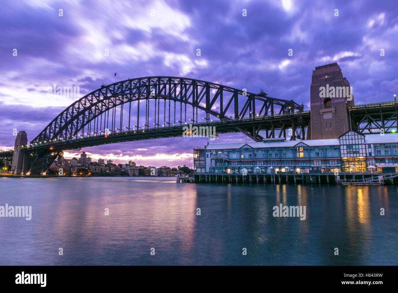 Il Sydney Harbour Bridge sunrise Foto Stock