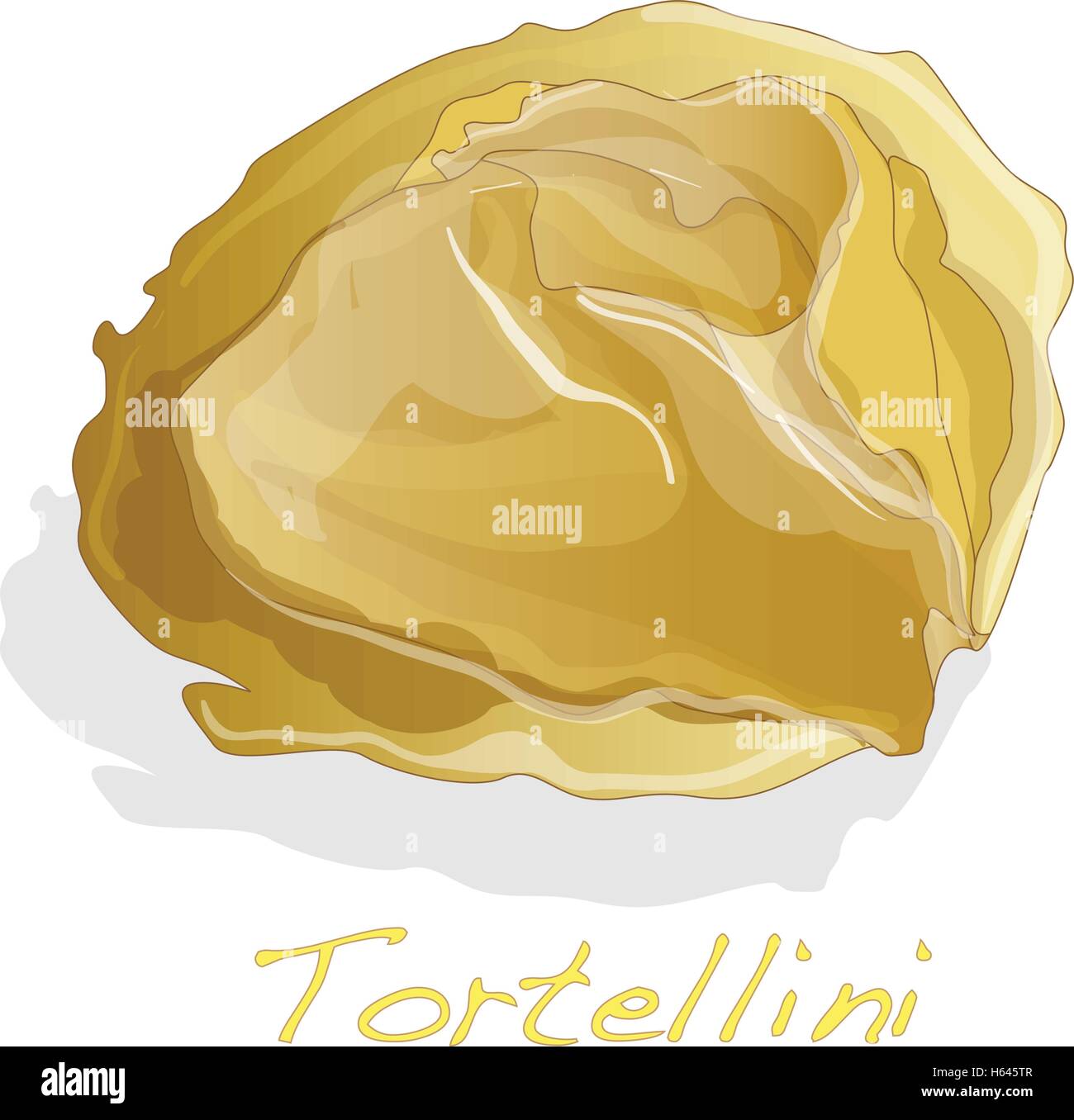 Tortellini italiano illustrazione vettore isolato Illustrazione Vettoriale