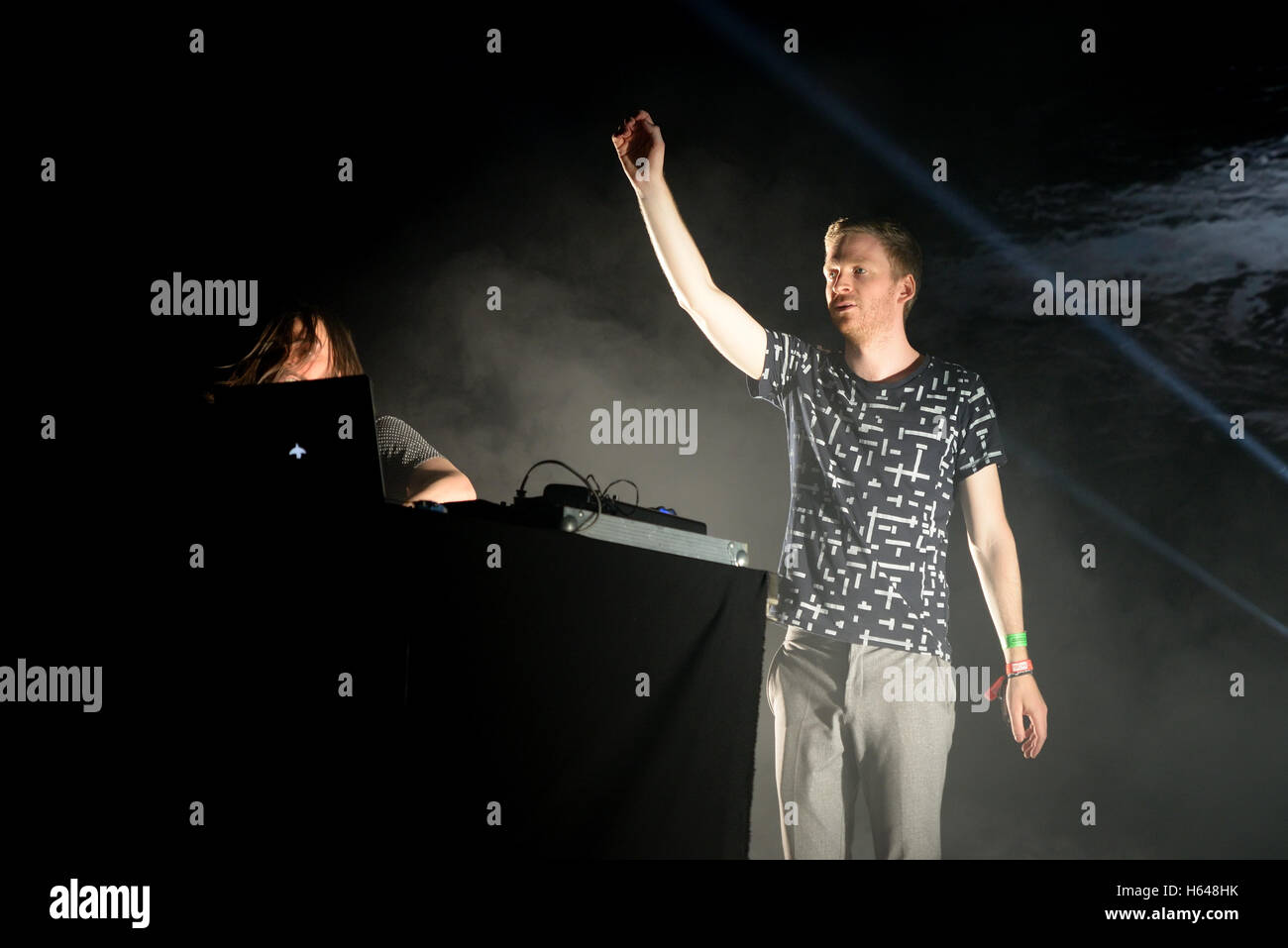 Barcellona - Jun 19: Kiasmos (minimal e techno sperimentale duo) suona al Festival Sonar. Foto Stock
